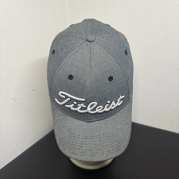 Titleist Golf Hat A-Flex Embroidered Spellout Adult M/L Gray Patterned Men's Cap - Picture 5 of 7